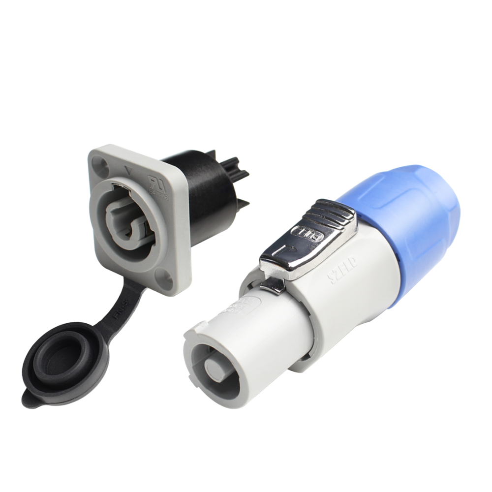 FCONNR FN9 Assembled Type Power Blue Powercon Connector