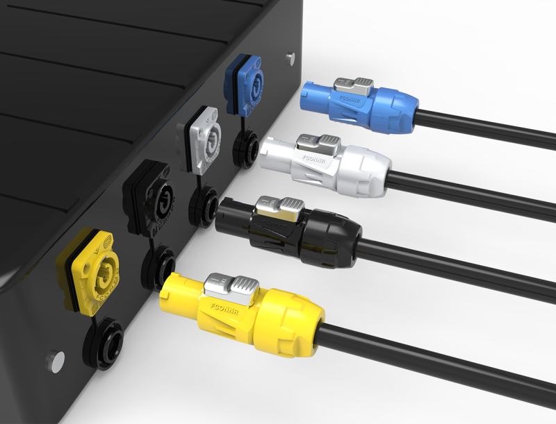 FCONNR FN9 Assembled Type Power Blue Powercon Connector